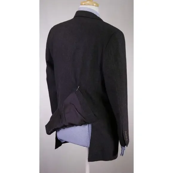 Hickey Freeman Blazer Gray Wool Cashmere 3-Btn Jacket Madison 40S